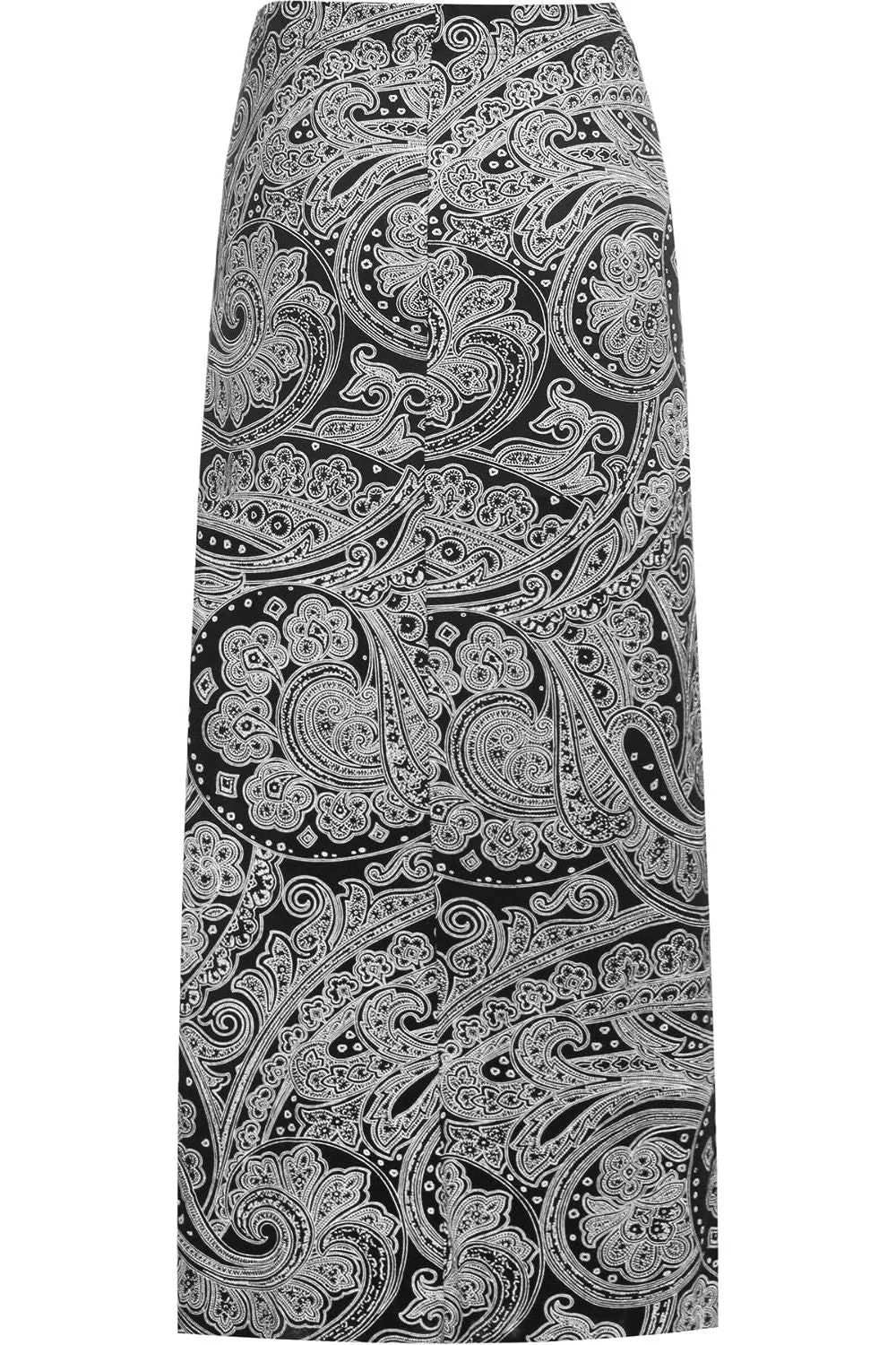 Plus Size Paisley Print Maxi Skirt