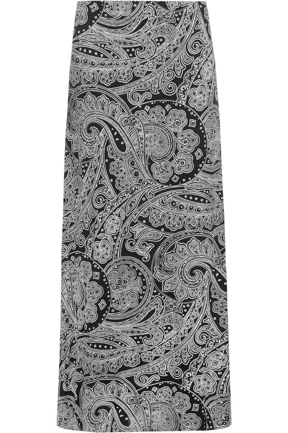 Plus Size Paisley Print Maxi Skirt