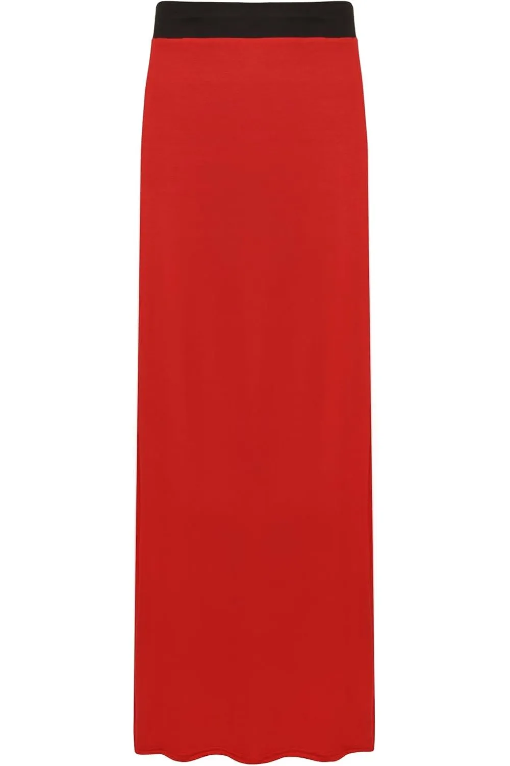 Plus Size Pencil Long Maxi Skirt Elasticated Waist