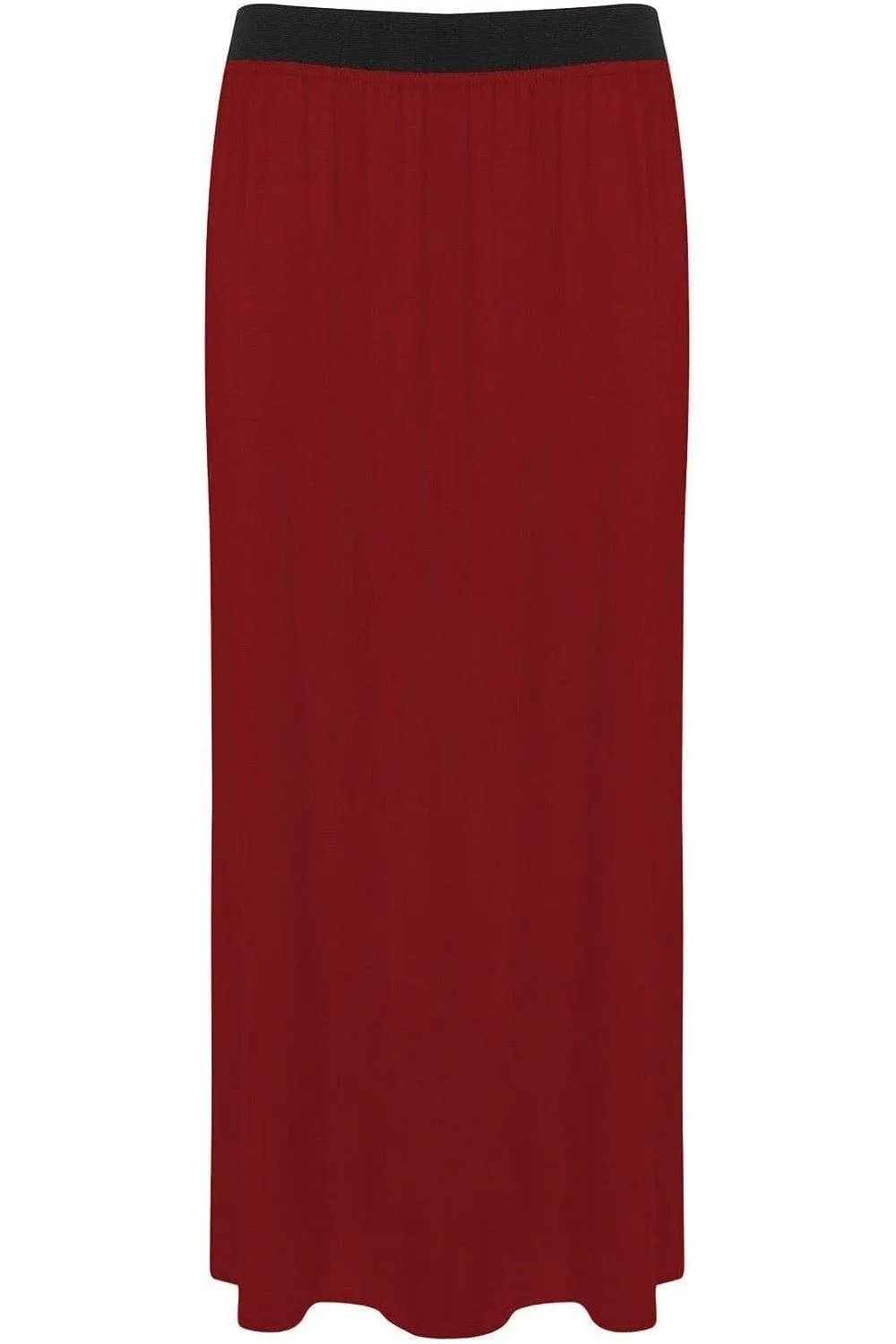 Plus Size Pencil Long Maxi Skirt Elasticated Waist