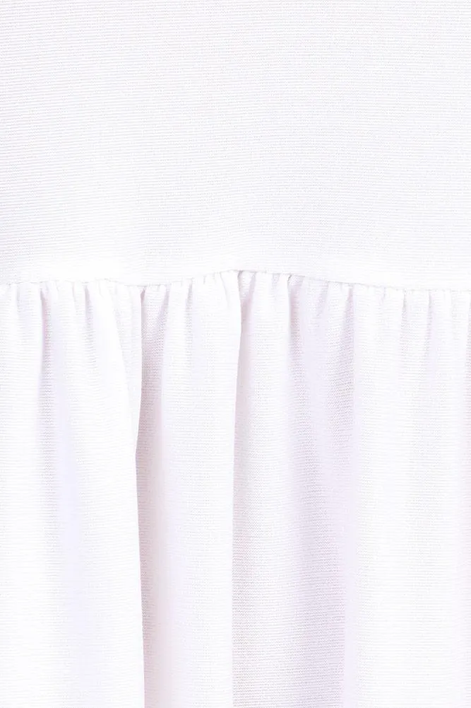 Plus Size Pier Days High Slit White Maxi Dress