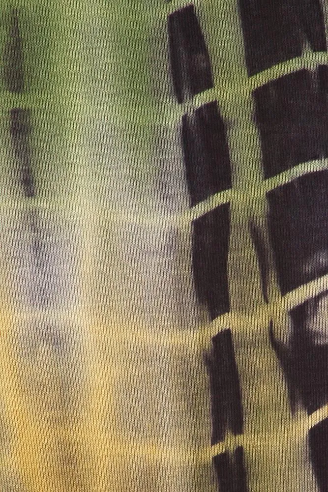 Plus Size Rad Tie Dye Green Dress