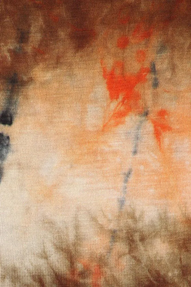 Plus Size Rad Tie Dye Orange Dress