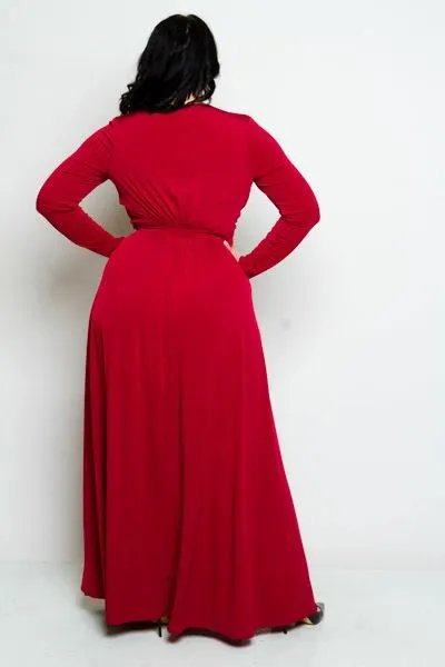 Plus Size Sexy Maxi Long Sleeved Dress Item