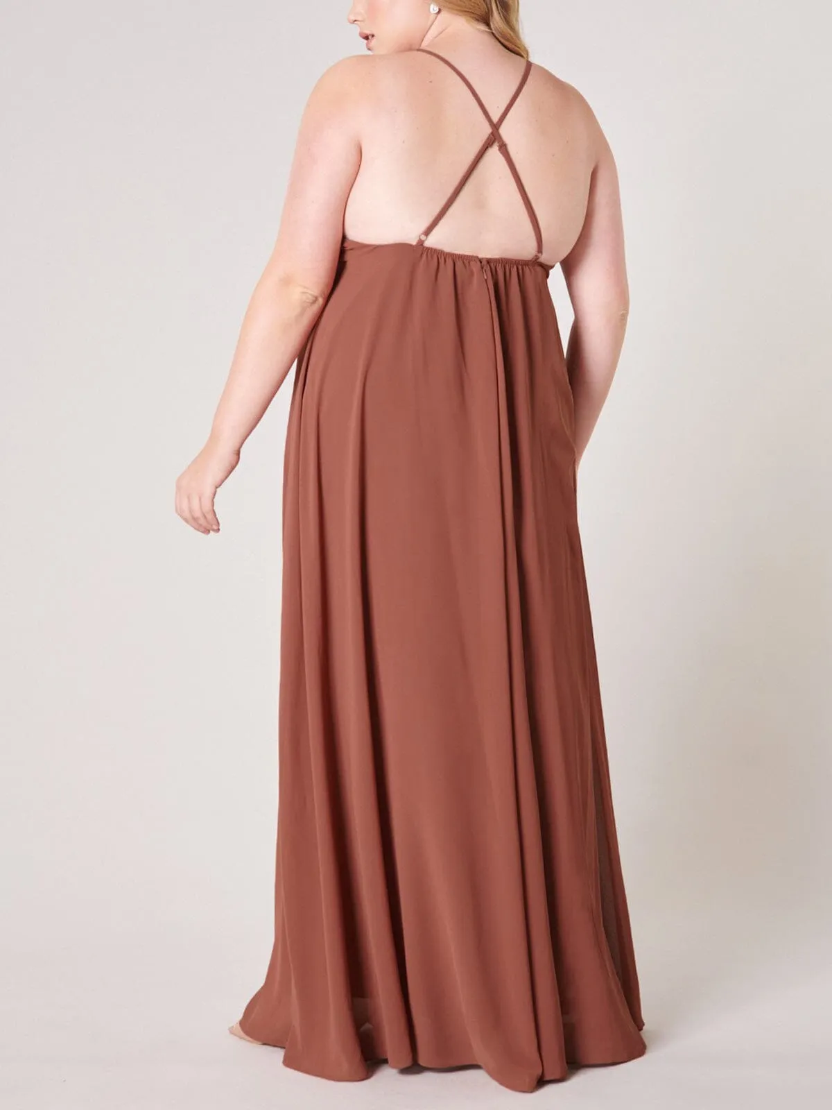 PLUS SIZE SLEEVELESS OPEN BACK MAXI DRESS