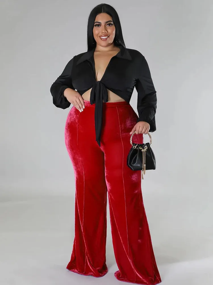 Plus Size Straight Casual Trousers Wholeale