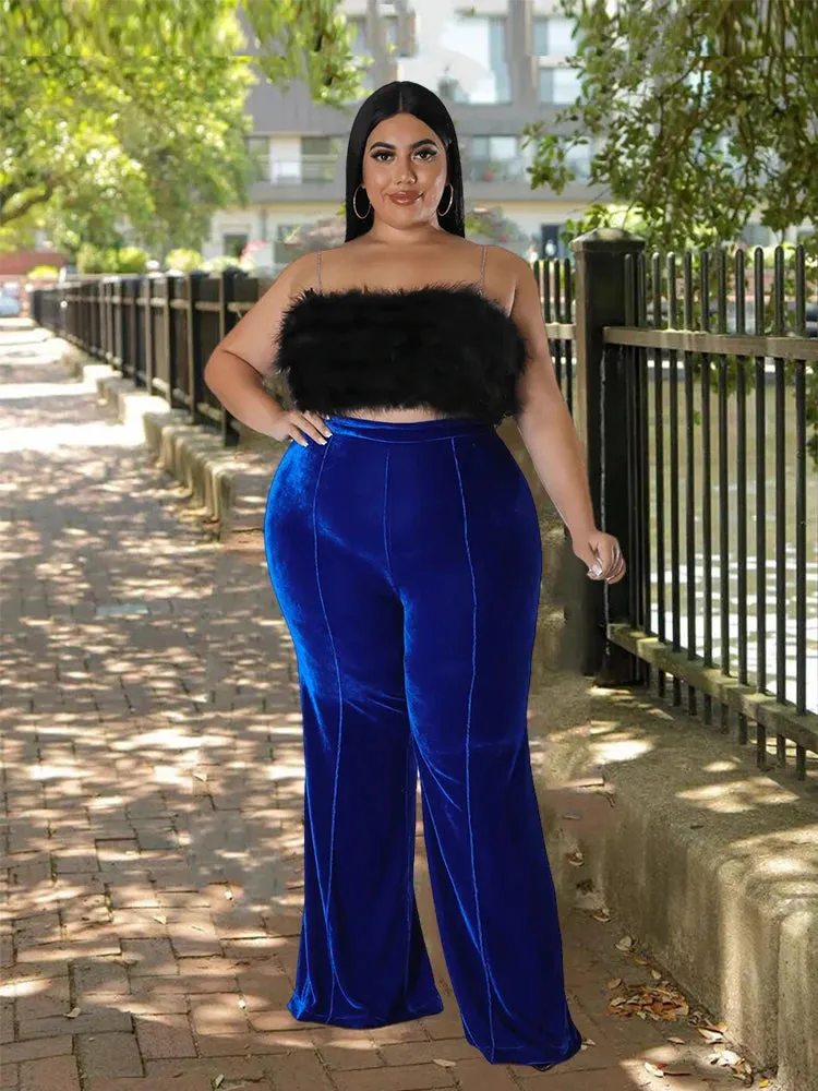 Plus Size Straight Casual Trousers Wholeale