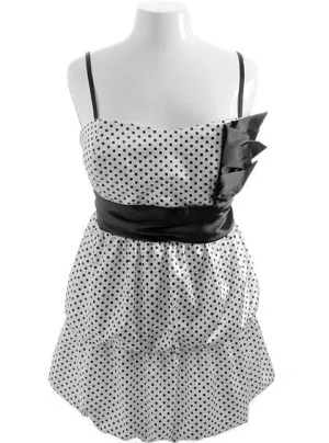 Plus Size Unique Polka Dot Bubble Dress