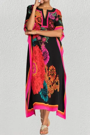 Plus Size V Neck Summer Maxi Kaftan Dress