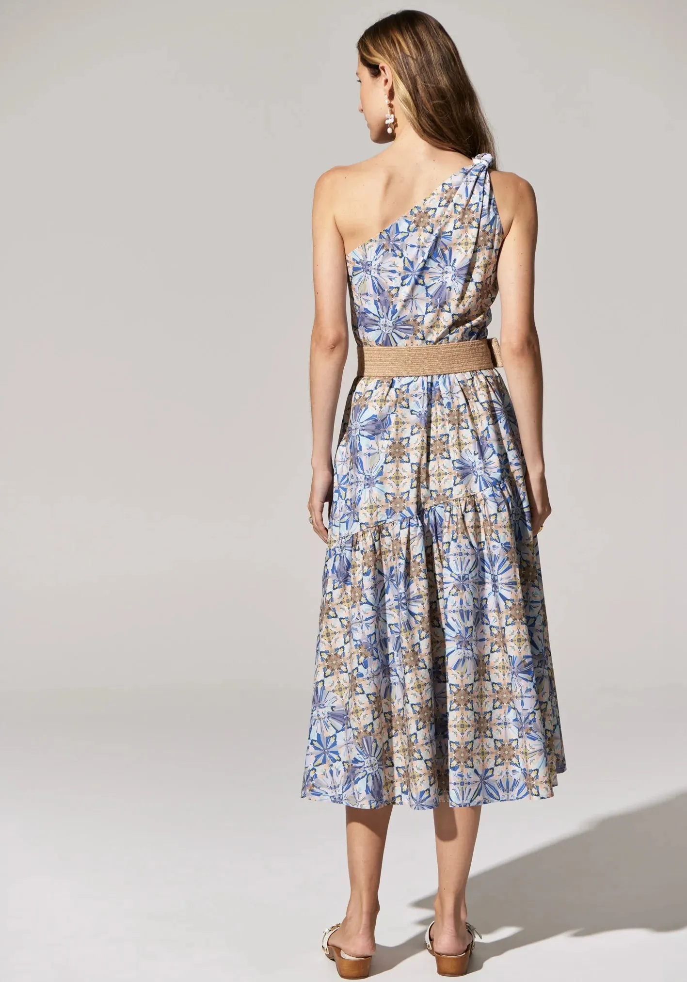 Pol Clothing - Celeste One Shoulder Dress - Celeste Print