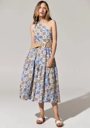 Pol Clothing - Celeste One Shoulder Dress - Celeste Print