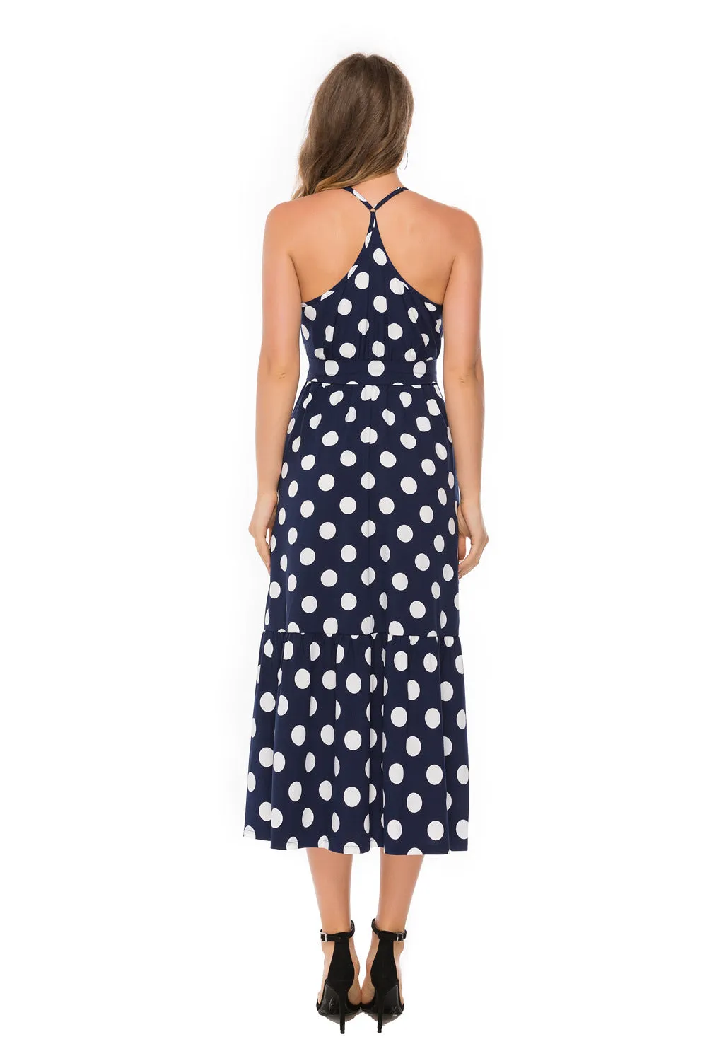 Polka Dot Summer Sleeveless Sexy Dress