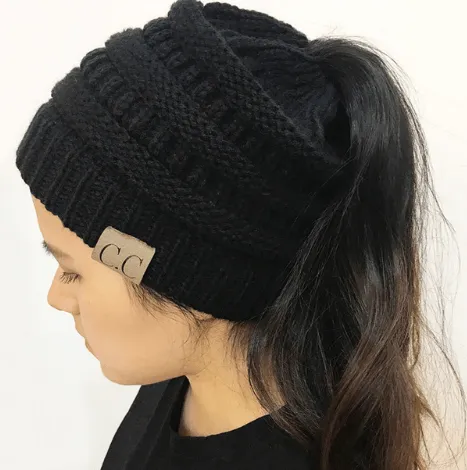 PONYTAIL/MESSY BUN BEANIE CAP