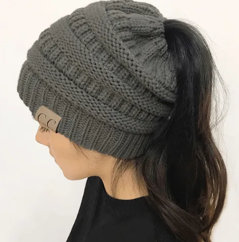 PONYTAIL/MESSY BUN BEANIE CAP