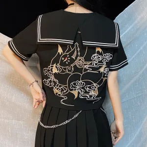 Pre-Order Nine Tail Fox Kitsune School Top SD00225