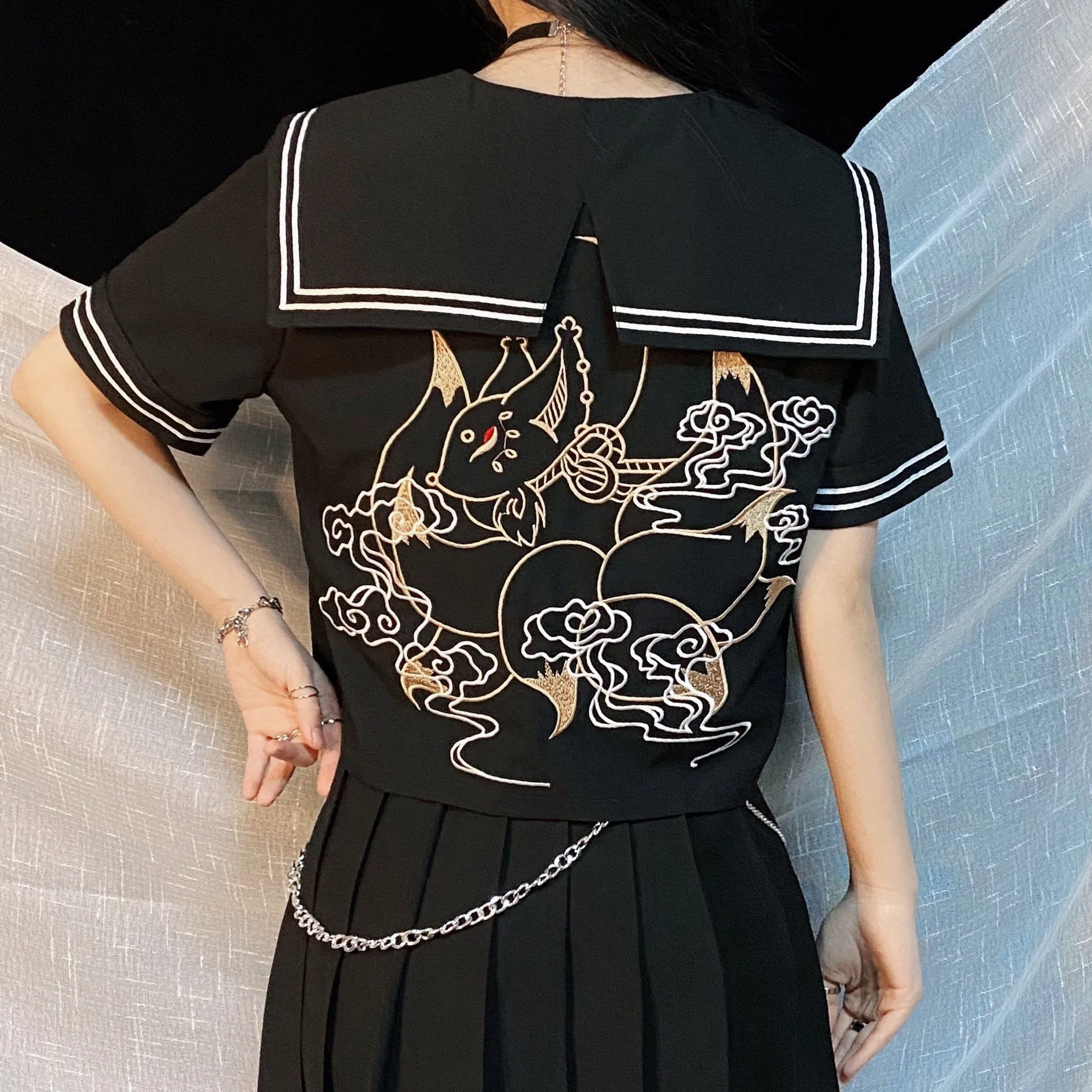 Pre-Order Nine Tail Fox Kitsune School Top SD00225