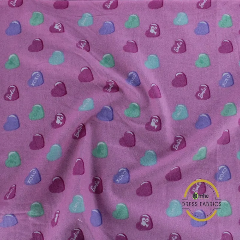Printed Flannel Fabric Barbie 110 cm