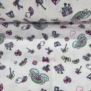 Printed Flannel Fabric Barbie Castle 110 cm