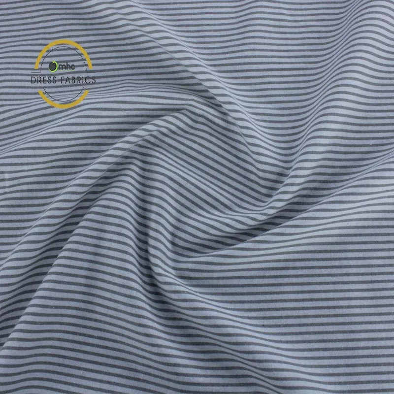 Printed Flannel Fabric Grey Stripes 150 cm