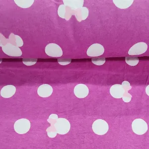 Printed Flannel Fabric Minnie Pink 110 cm