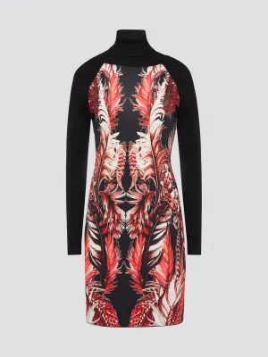 Printed Turtleneck Dress
