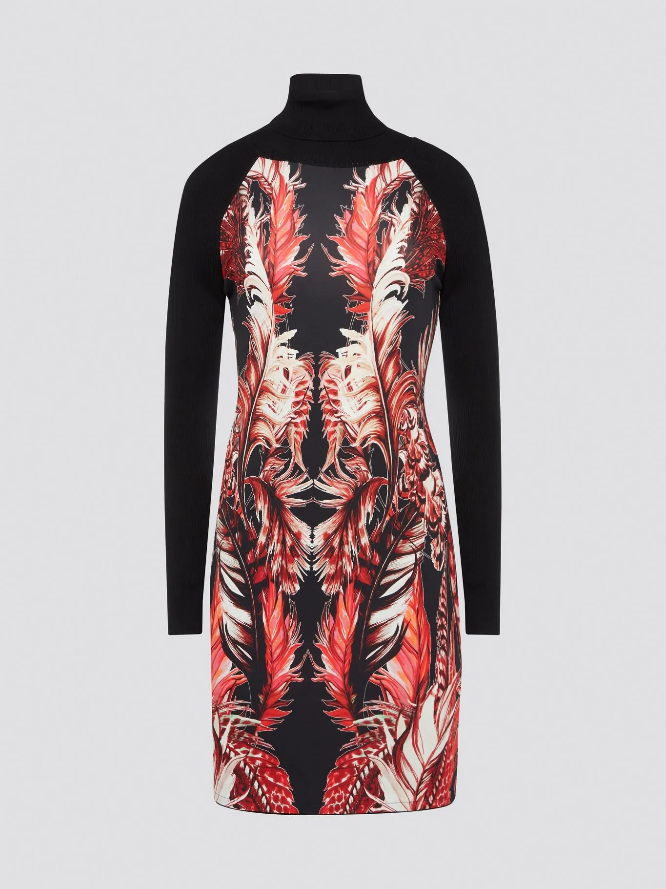 Printed Turtleneck Dress