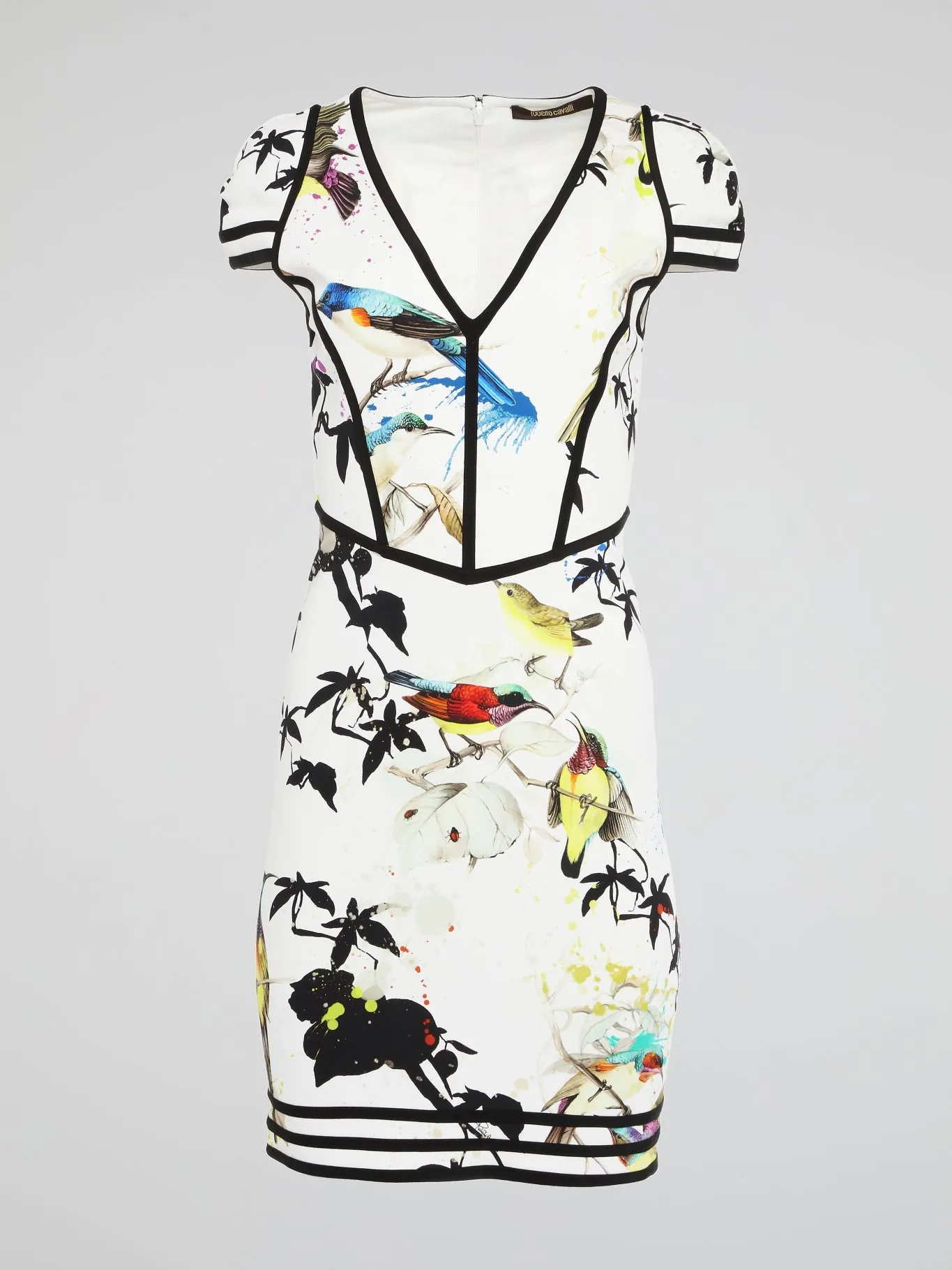 Printed V-Neck Sheath Dress