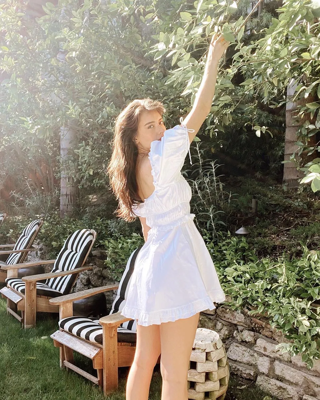 puff sleeve mini Sexy white party dress