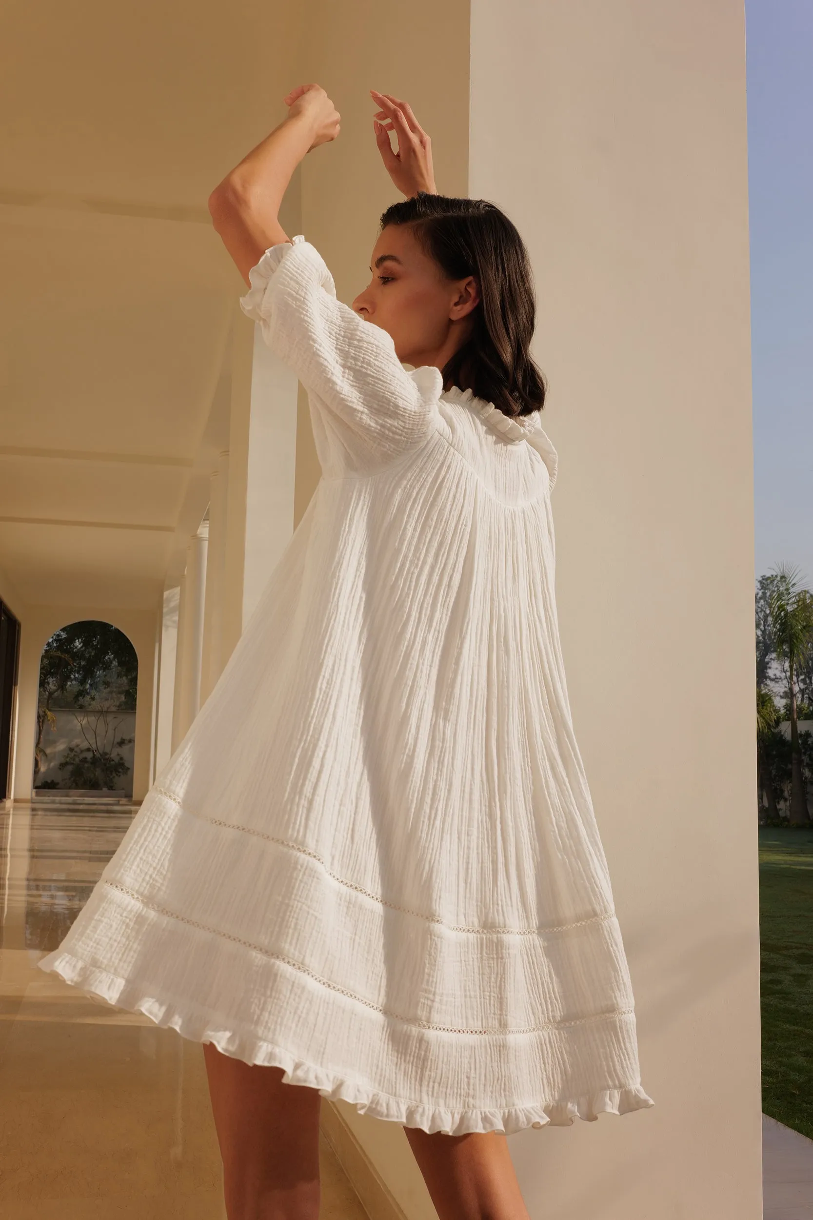 Puglia Dress (Ivory)