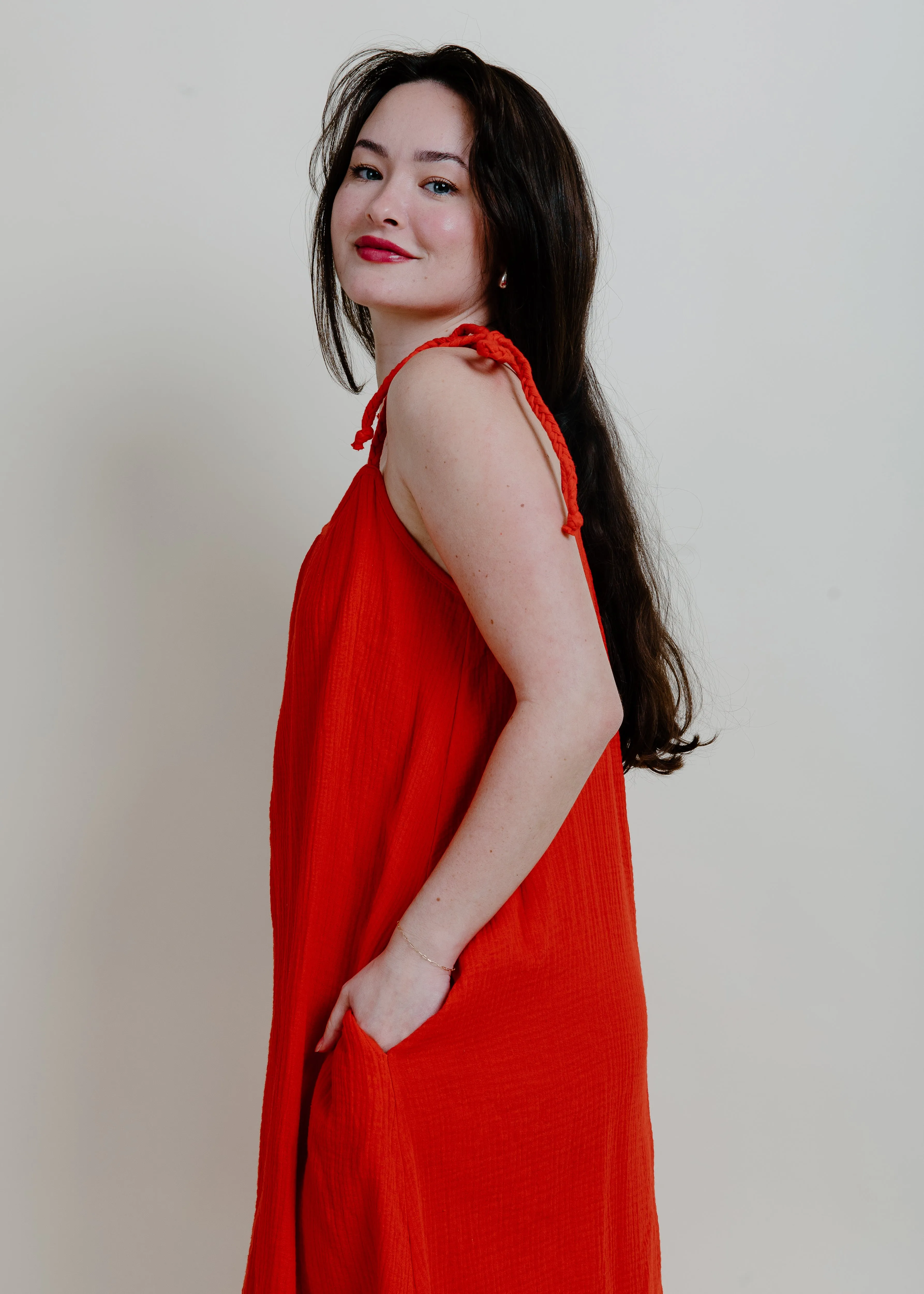 Pyper Midi Dress - Red