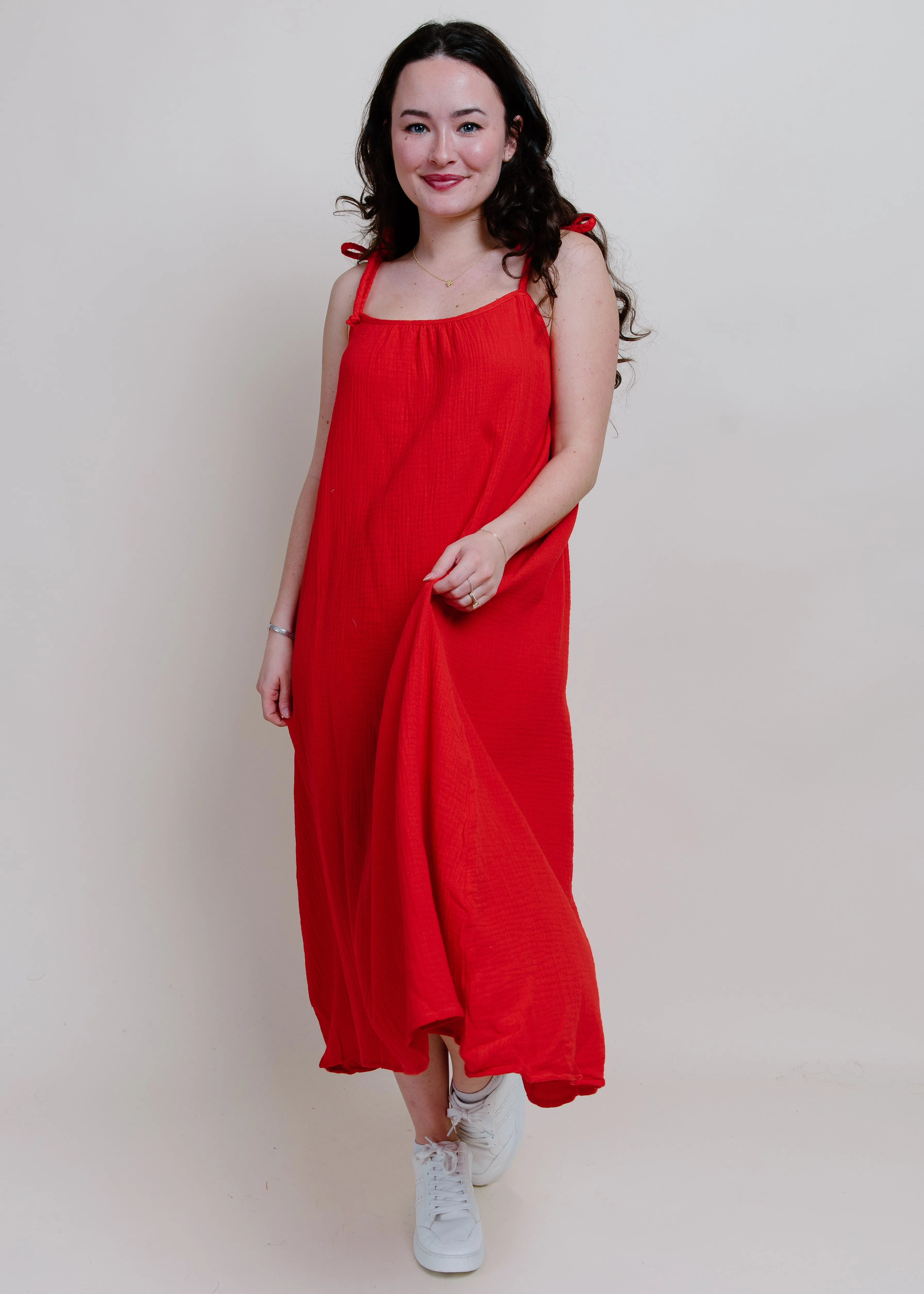 Pyper Midi Dress - Red