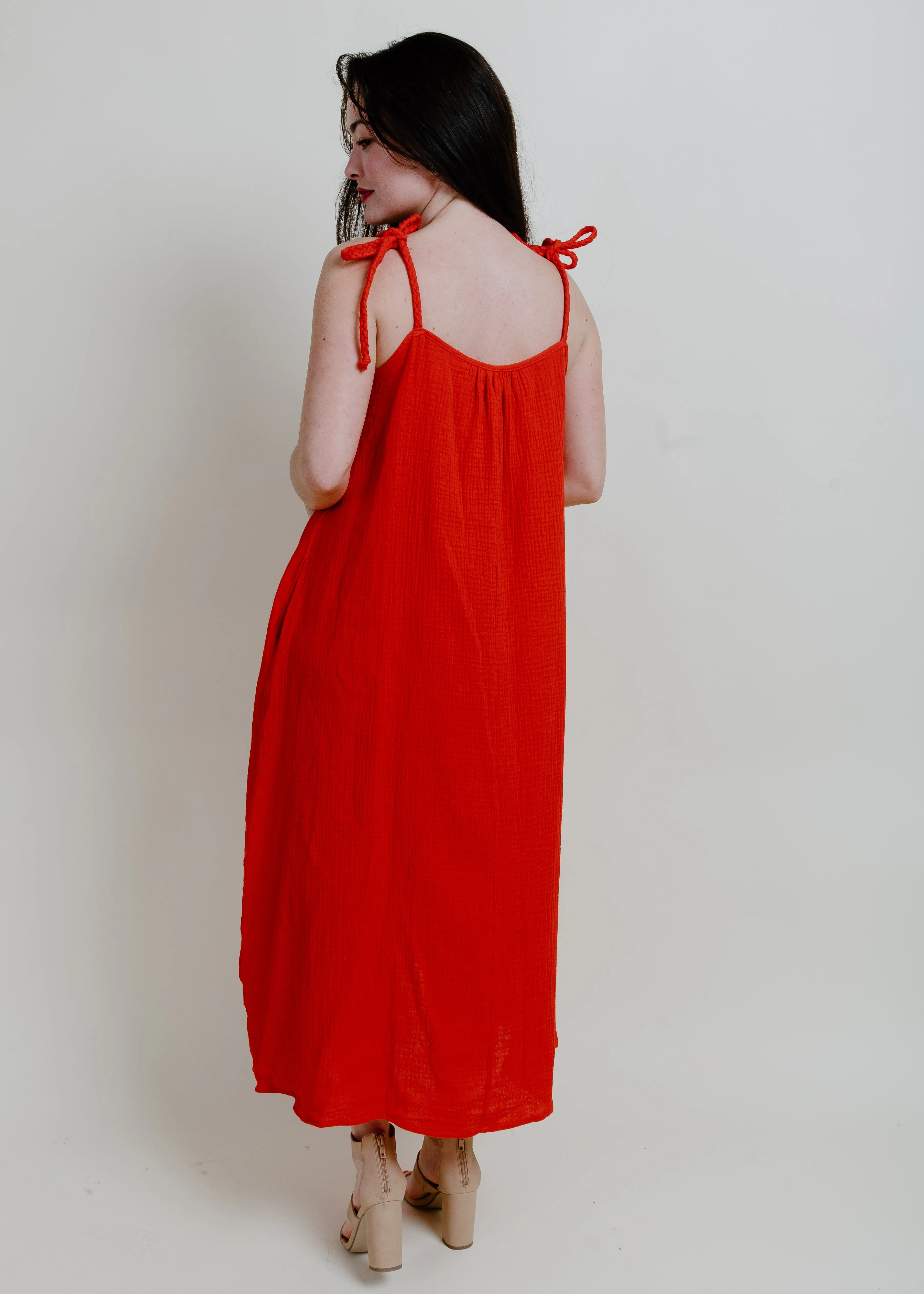 Pyper Midi Dress - Red