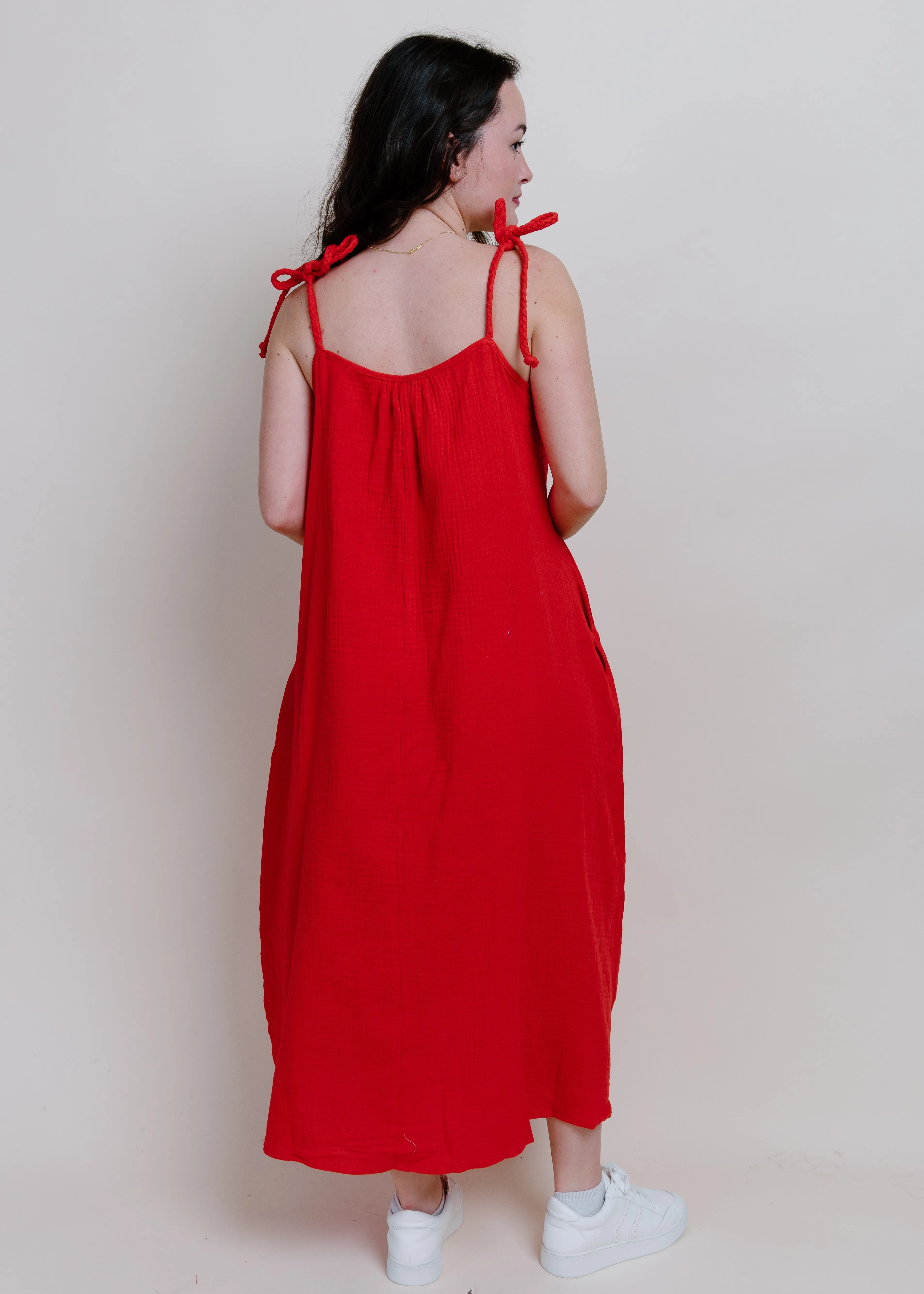 Pyper Midi Dress - Red