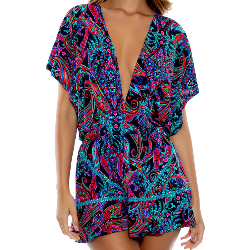 QUE LINDA - Playera V Neck Ruffle Dress