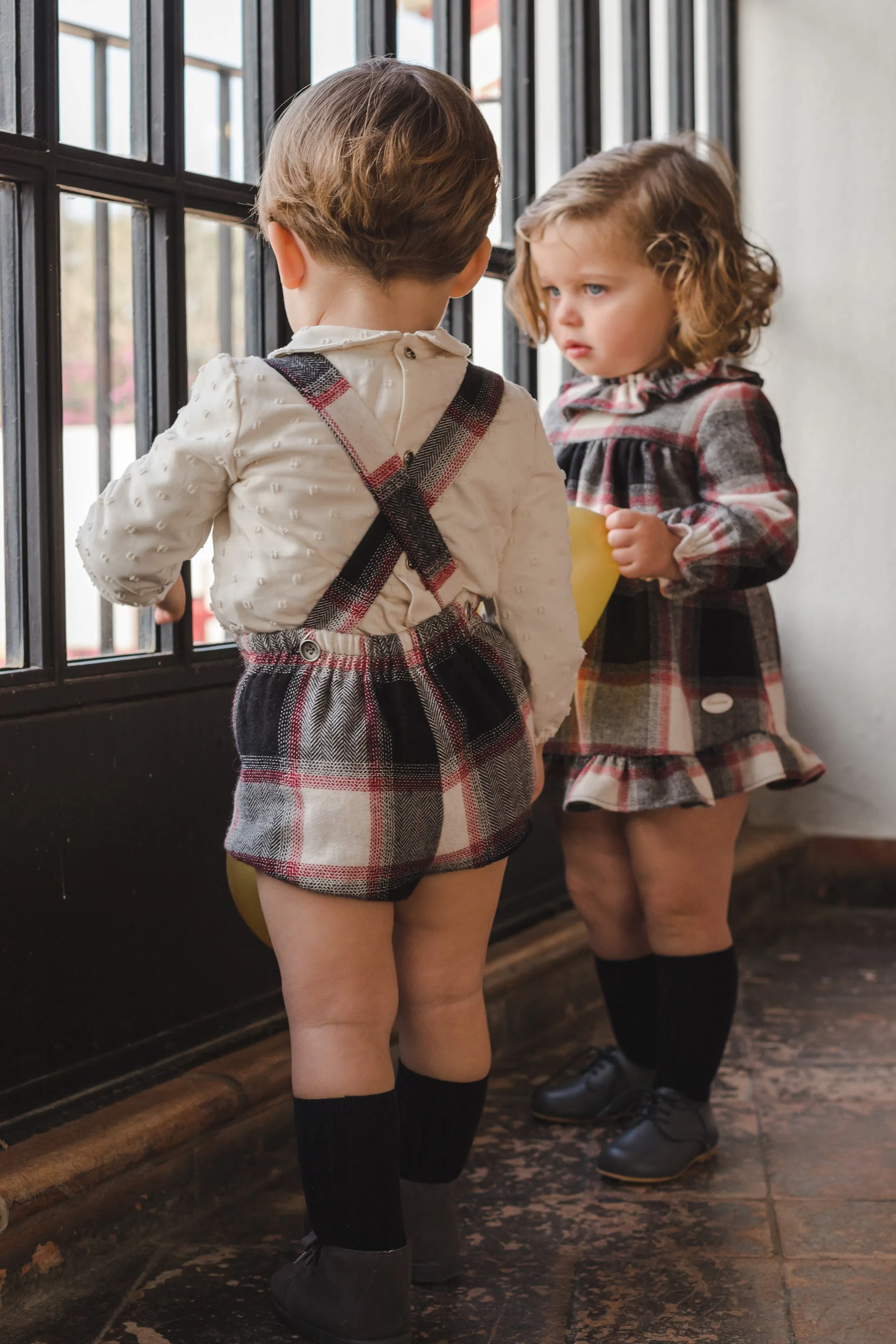 "Andreas" Shirt & Black & Red Tartan Jam Pants