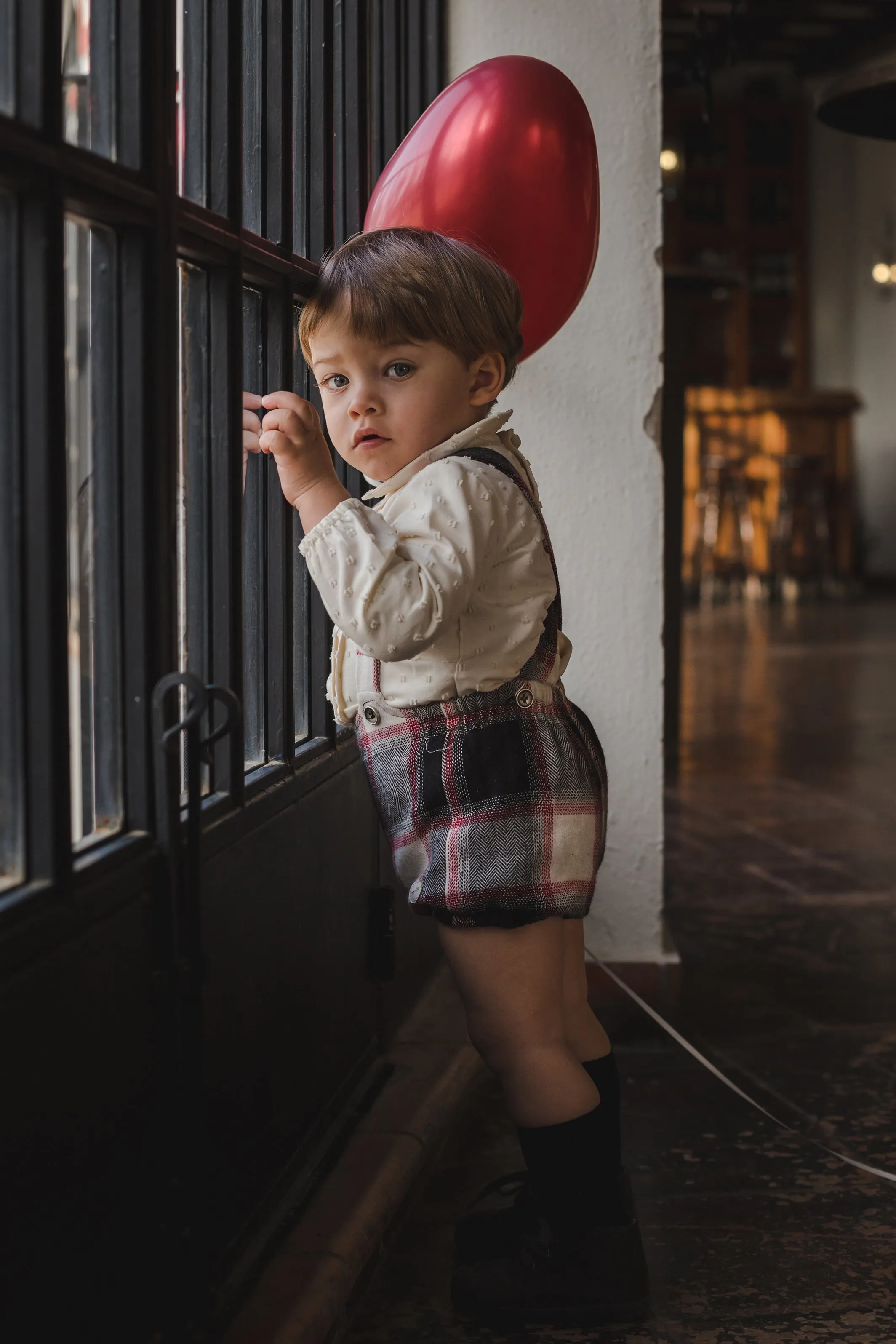 "Andreas" Shirt & Black & Red Tartan Jam Pants