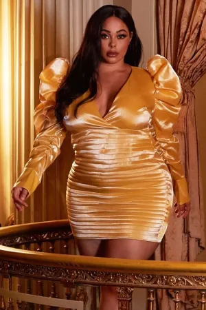 "JULIANA" LONG SLEEVE MINI DRESS (PLUS SIZE)