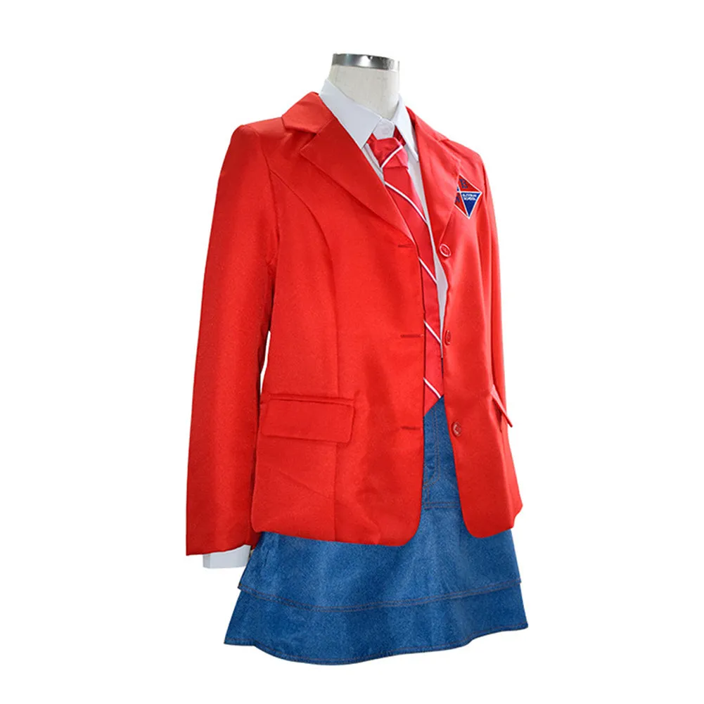 Rebelde TV Female Red Uniform Cosplay Costume Halloween Carnival Suit