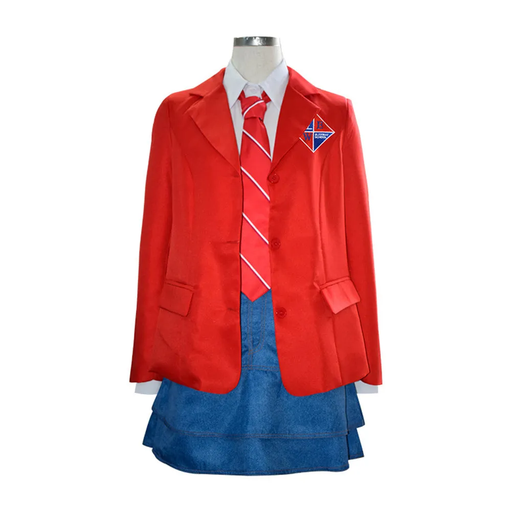 Rebelde TV Female Red Uniform Cosplay Costume Halloween Carnival Suit