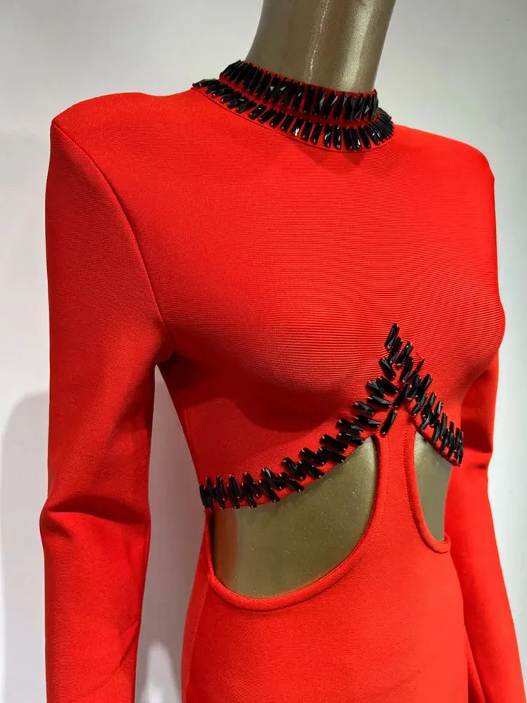 Red Mini Bandage Dress