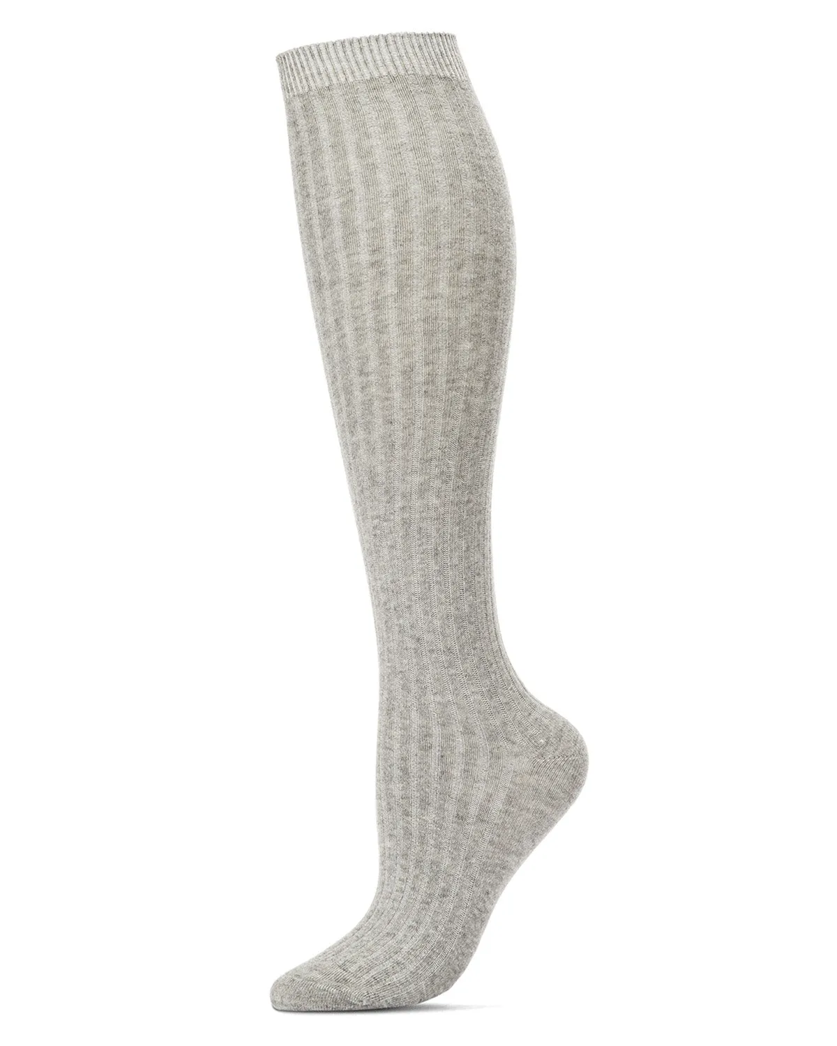 Ribbed Cotton Blend Knee High Sock