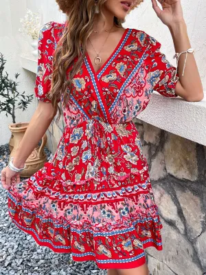 Ricarda Dress - Red Print