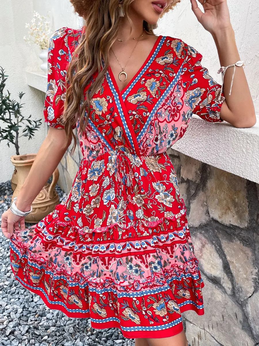 Ricarda Dress - Red Print