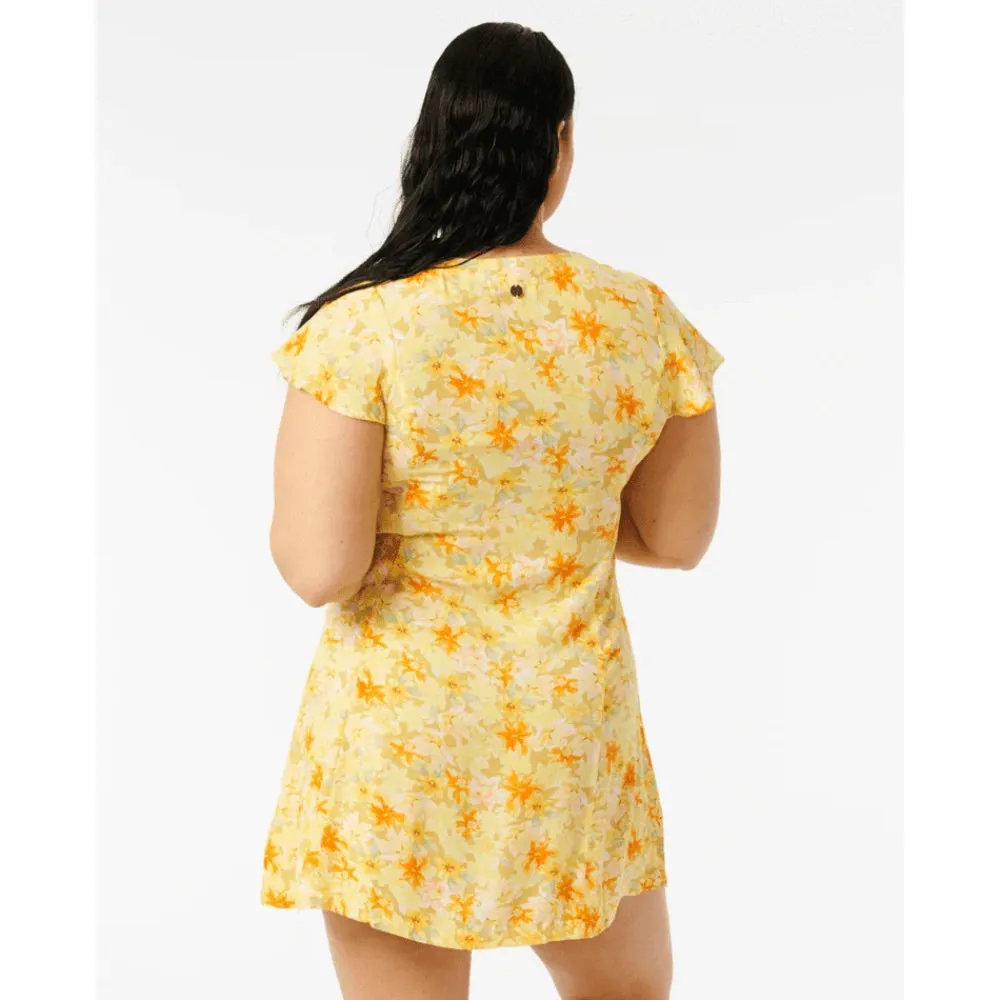 RIP CURL SUMMER RAIN BUTTON THROUGH DRESS STRAW