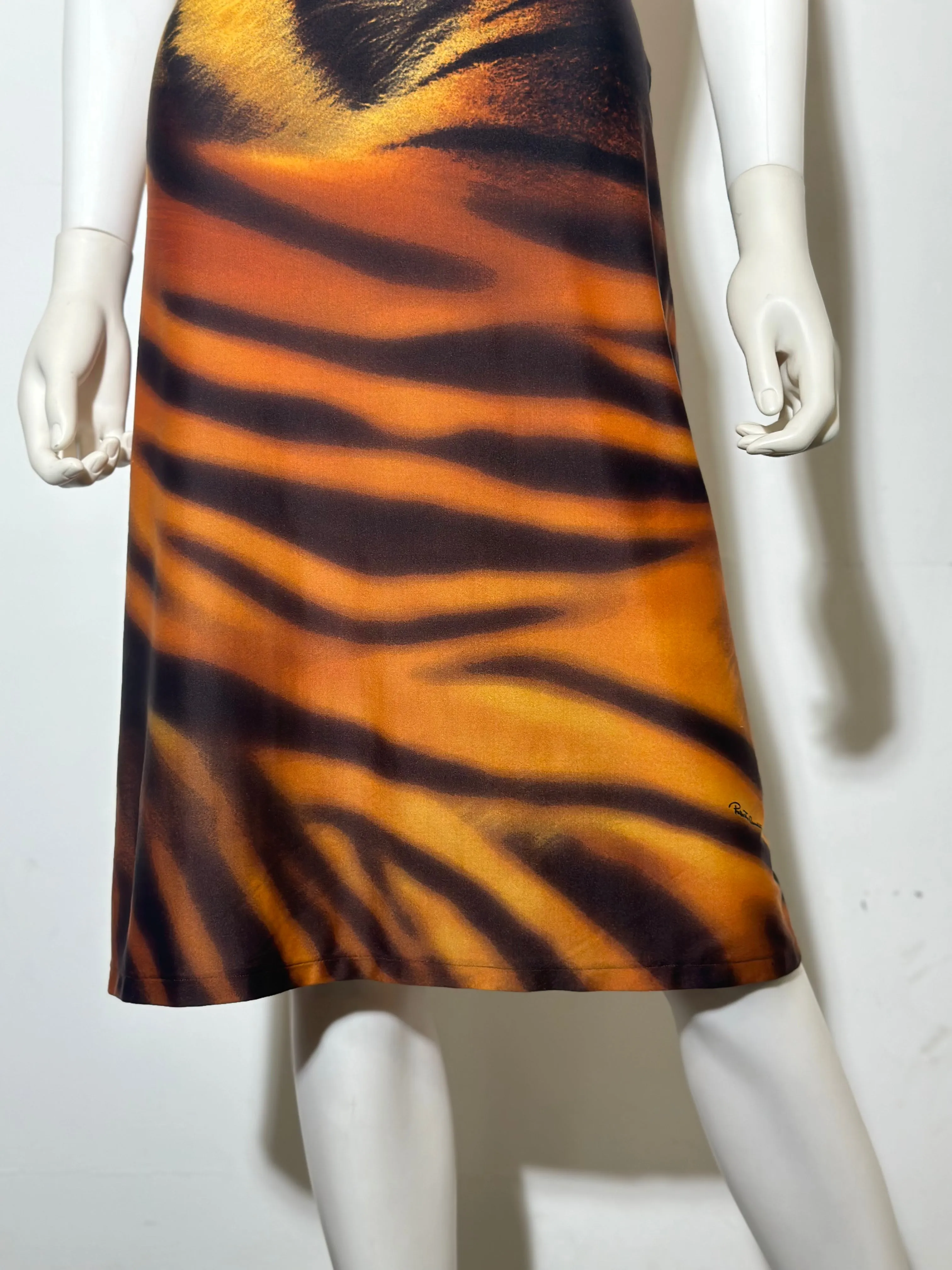 Roberto Cavalli FW 2000 Tiger Print Dress