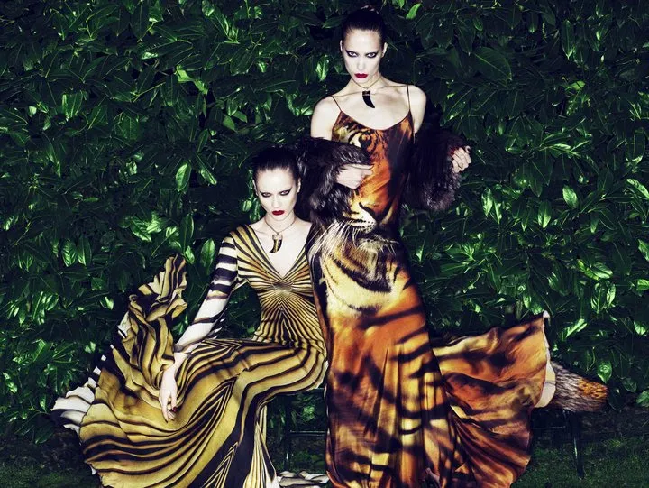 Roberto Cavalli FW 2000 Tiger Print Dress