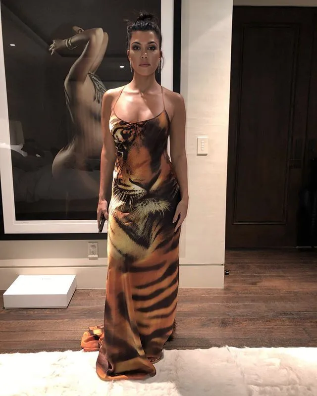 Roberto Cavalli FW 2000 Tiger Print Dress