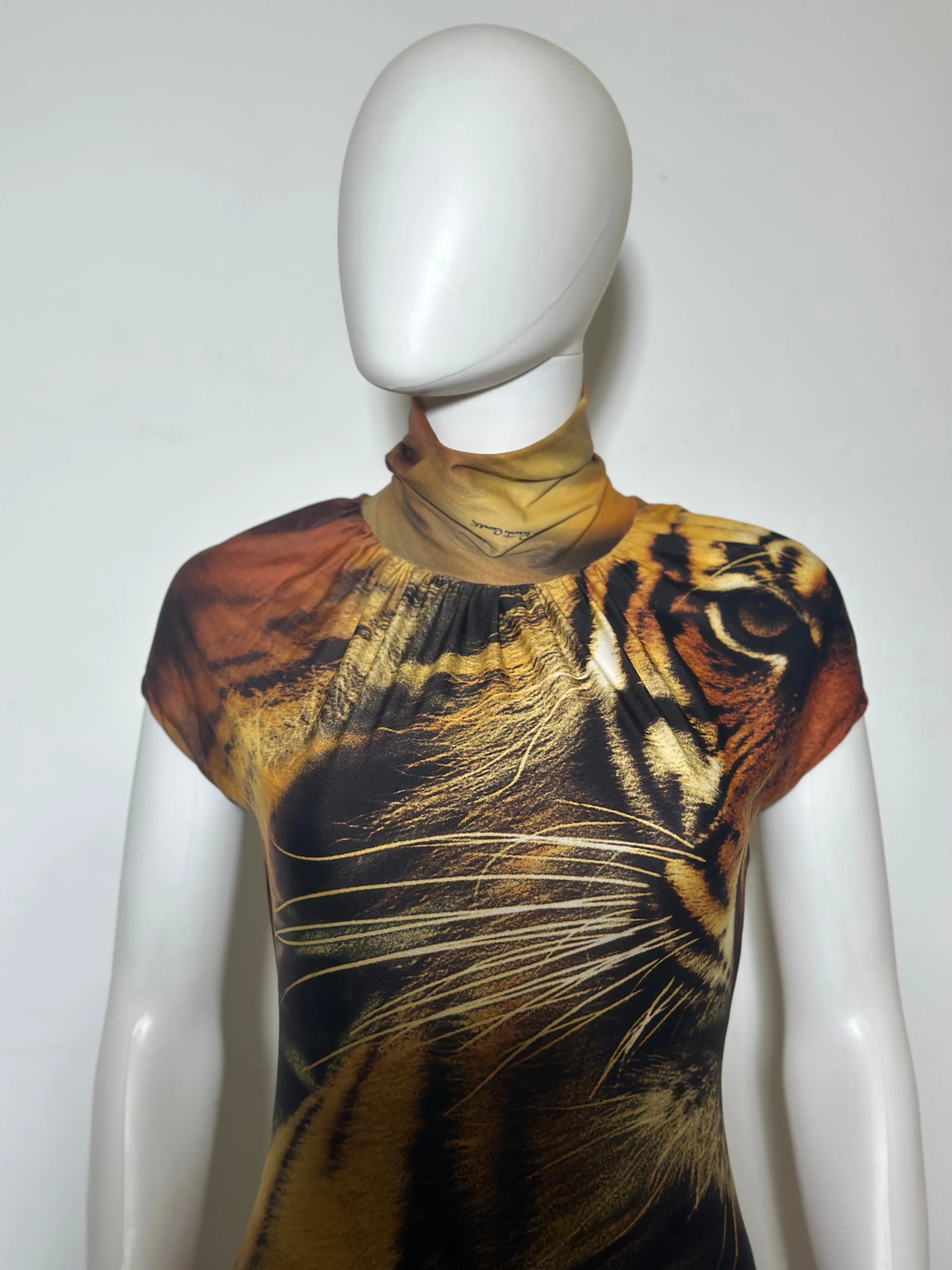 Roberto Cavalli FW 2000 Tiger Print Dress