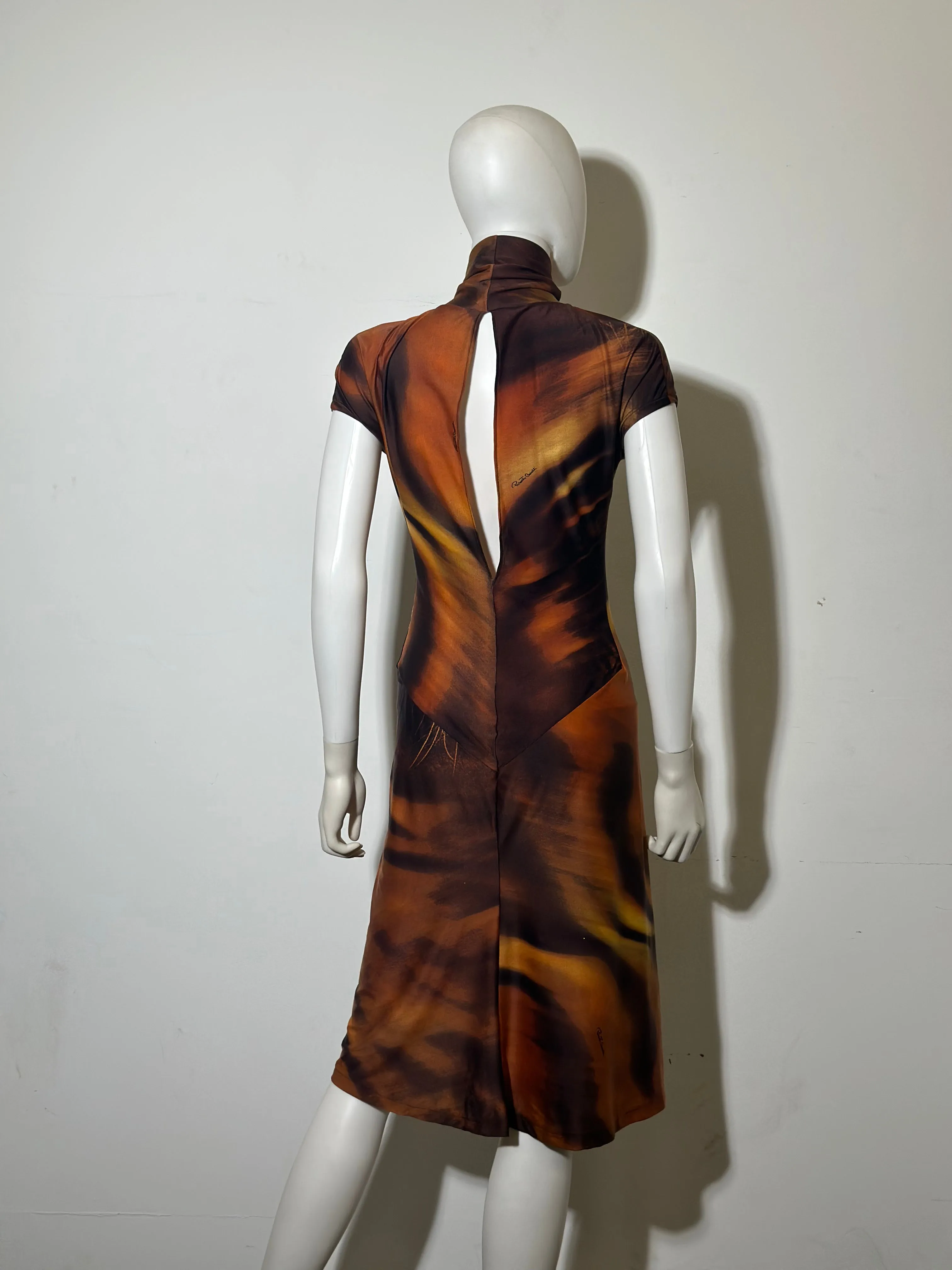 Roberto Cavalli FW 2000 Tiger Print Dress