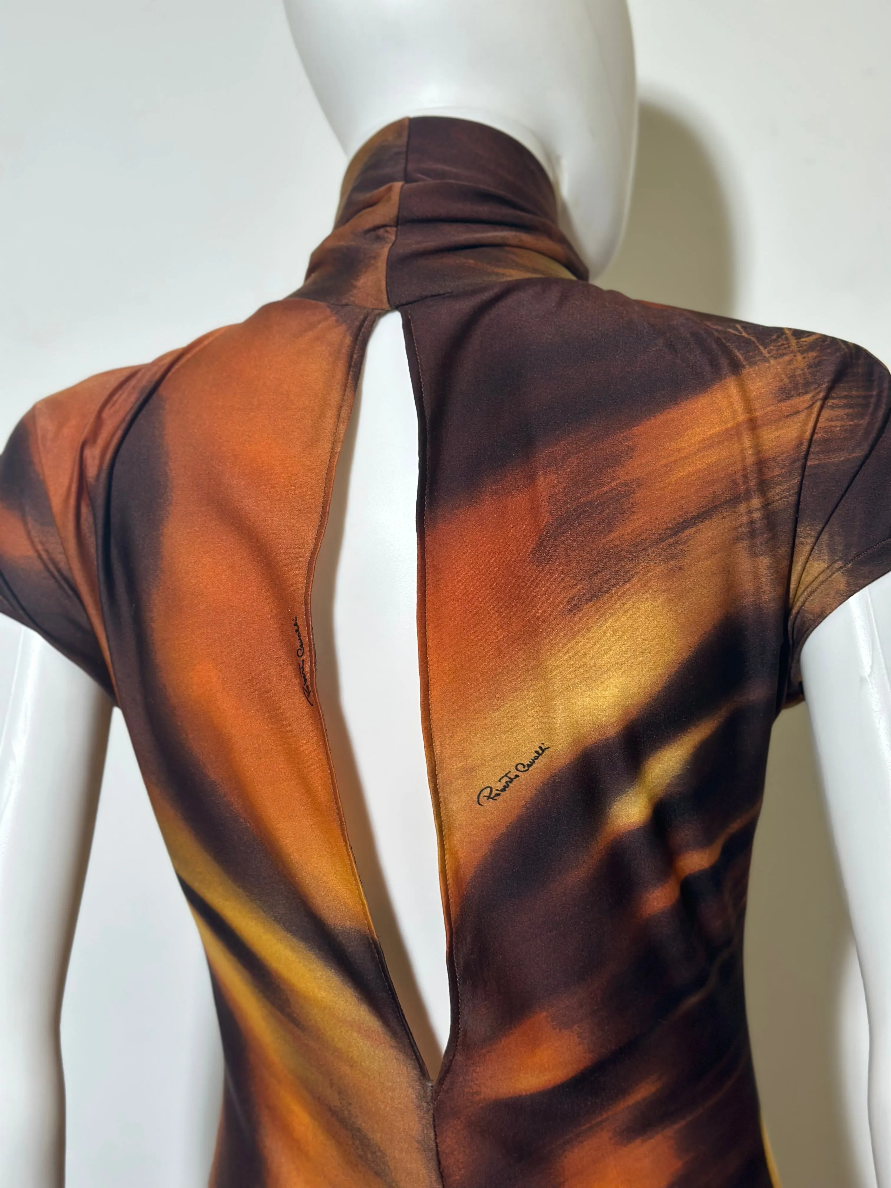 Roberto Cavalli FW 2000 Tiger Print Dress